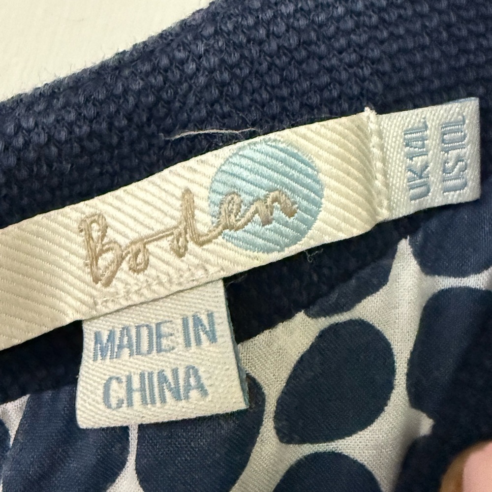 Boden Navy Mini Dress Size 10 - Picture 2 of 3